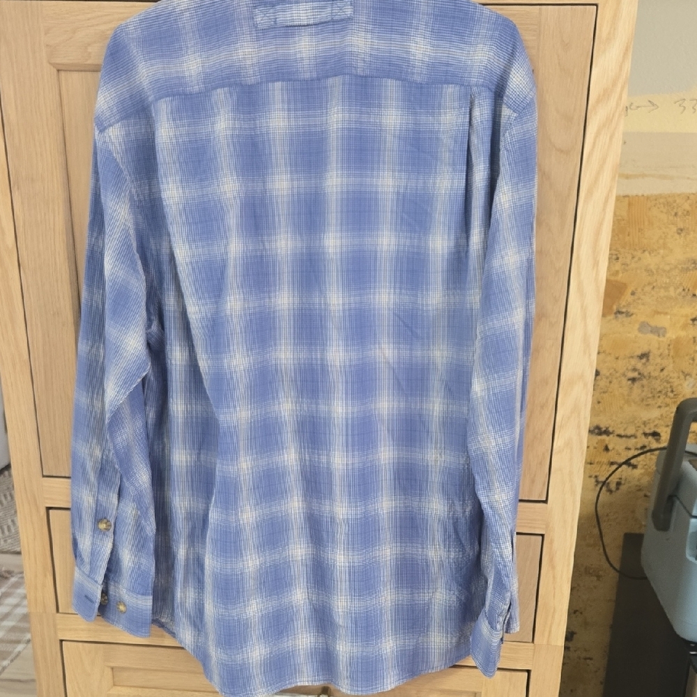 Duluth Trading Co Blue Plaid Casual Button Down Shirt - Picture 4 of 4